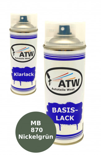 Autolack für Mercedes Benz 870 Nickelgrün +400ml Klarlack Set
